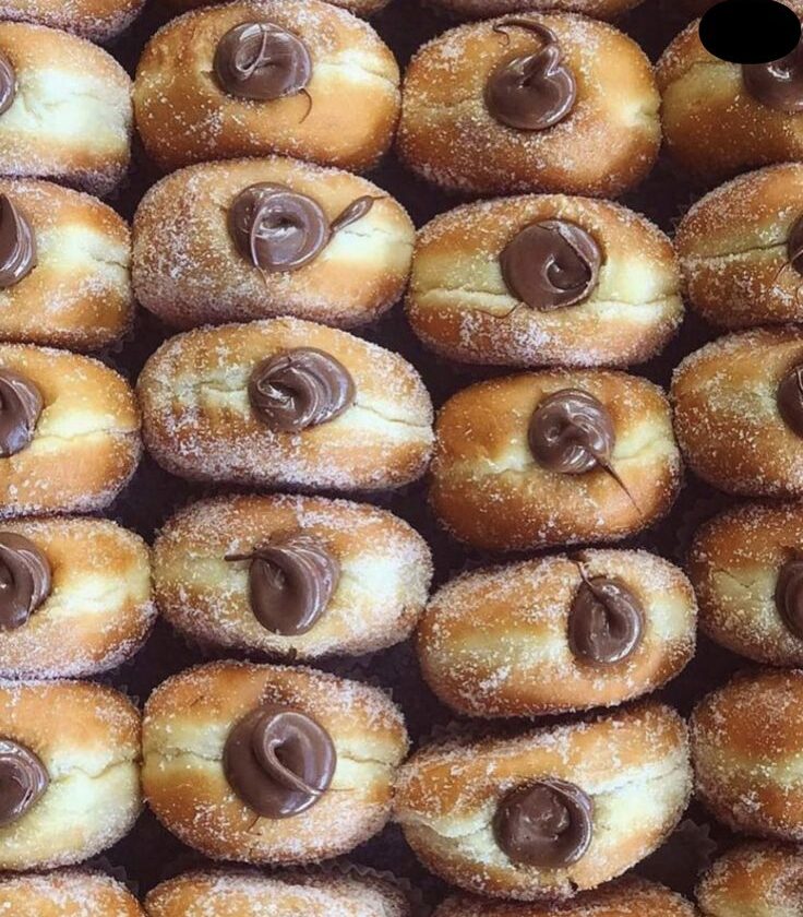Delicious Italian Doughnuts Filled with Cream