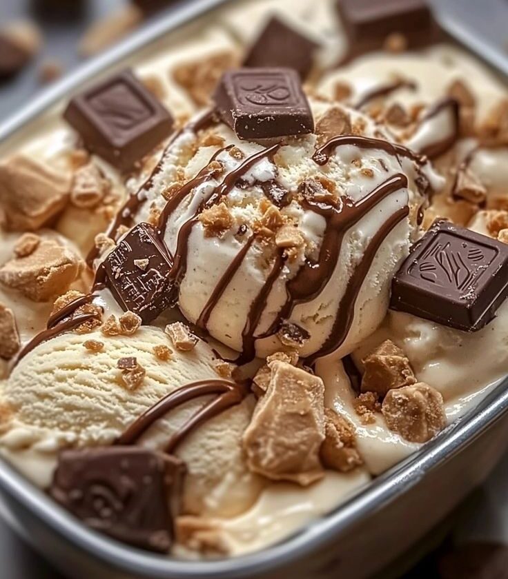 Snickers & Reese’s Cookie Dough Ice Cream Extravaganza