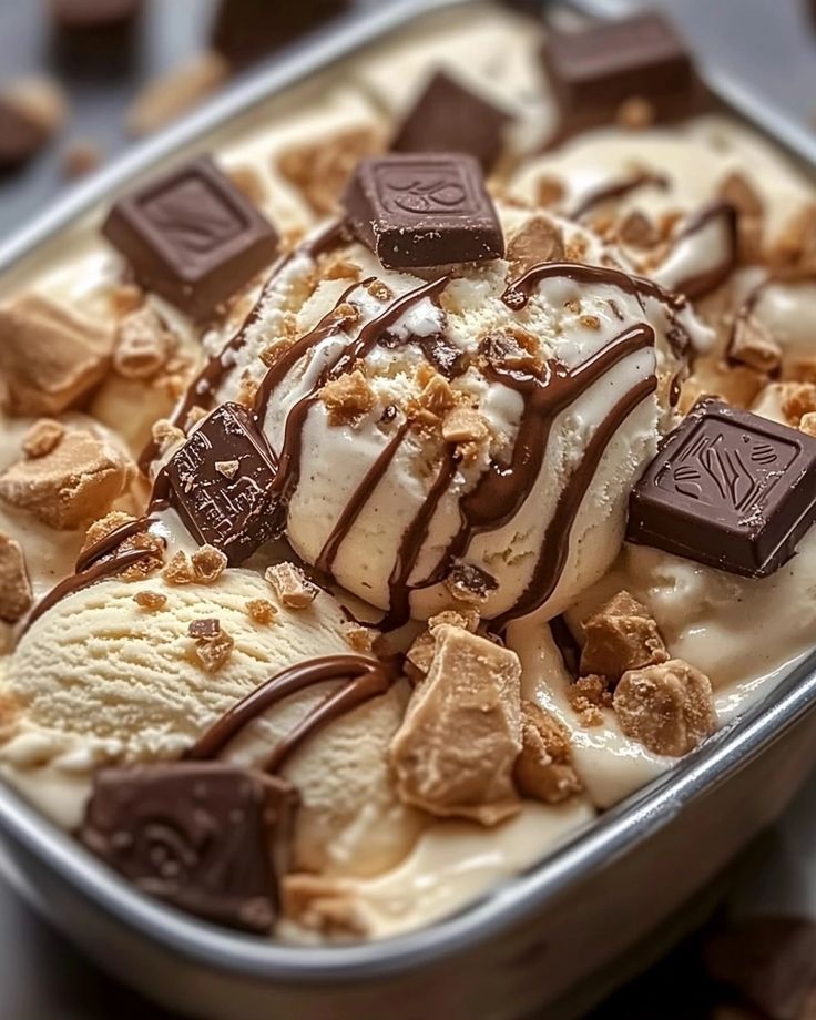 Snickers & Reese’s Cookie Dough Ice Cream Extravaganza