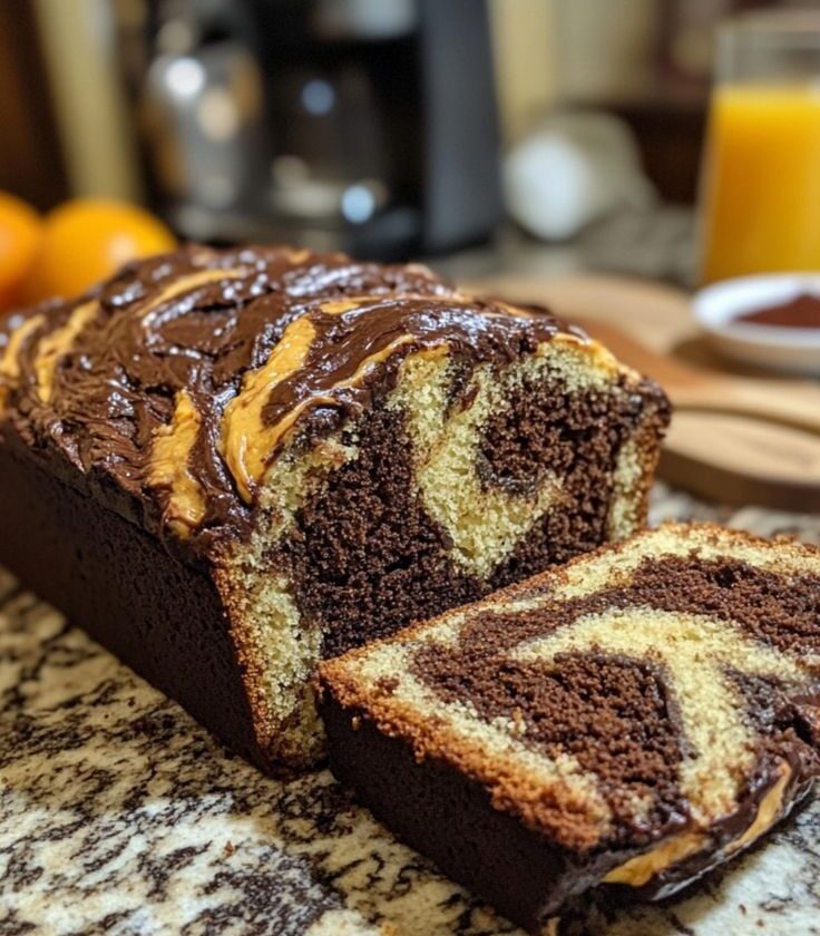 Decadent Chocolate and Orange Marble Loaf