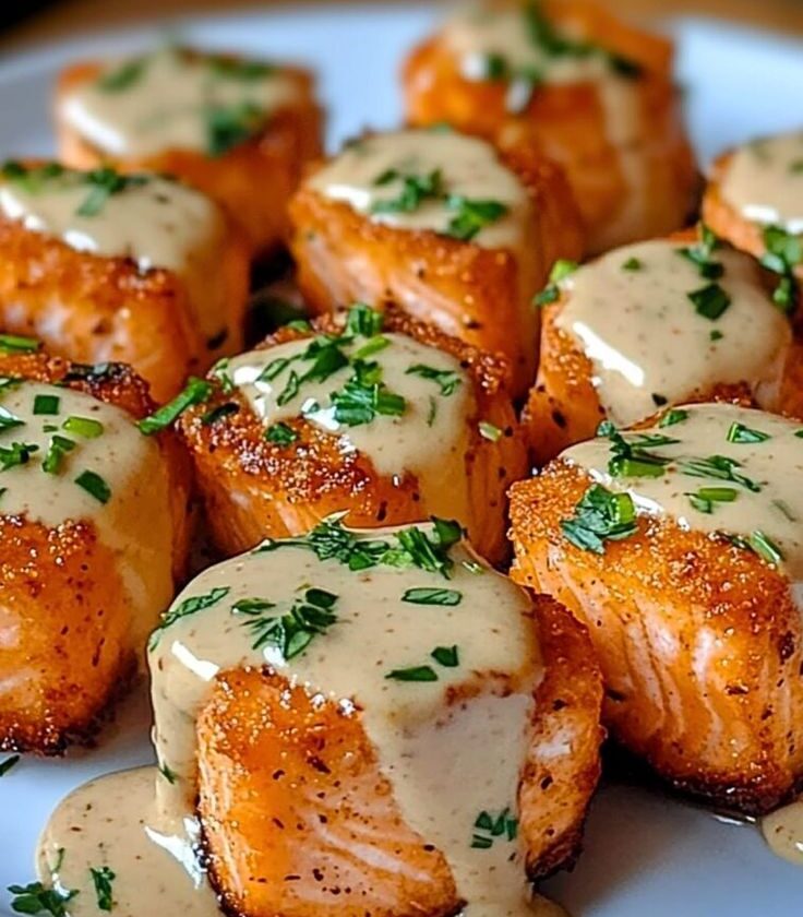 Crispy Bang Bang Salmon Bites