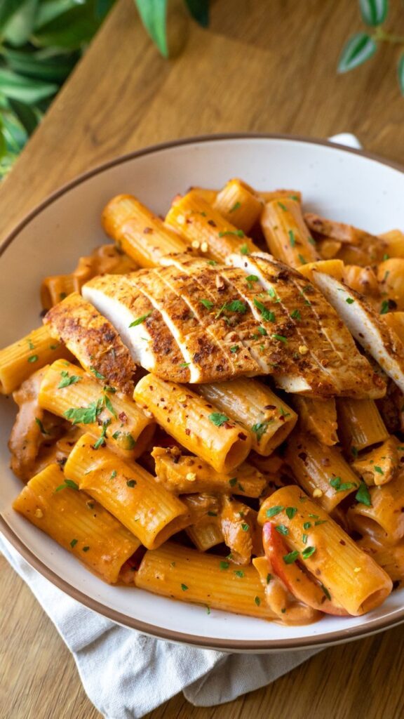 Spicy Creamy Cajun Chicken Pasta 