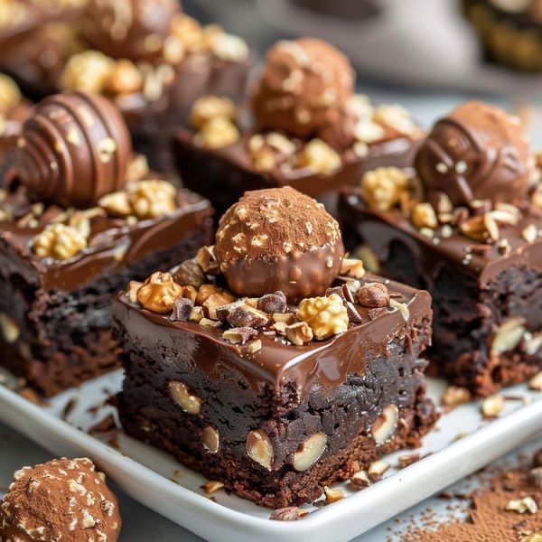 Ferrero Rocher Fudge Brownies