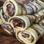 Handmade Chocolate-Filled Rolled Crêpes