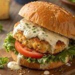 Cheddar Ranch Chicken Burgers