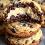 Chocolate Chip Cookies Stuffed with Cheesecake