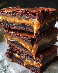 Gooey Chocolate Caramel Brownie Bars