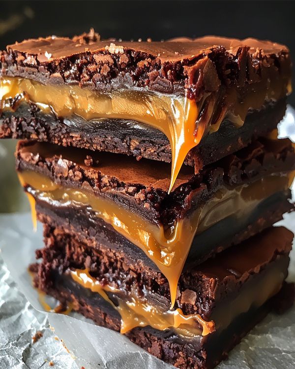 Gooey Chocolate Caramel Brownie Bars