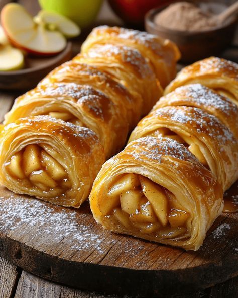 Flaky Apple Puff Pastry Rolls