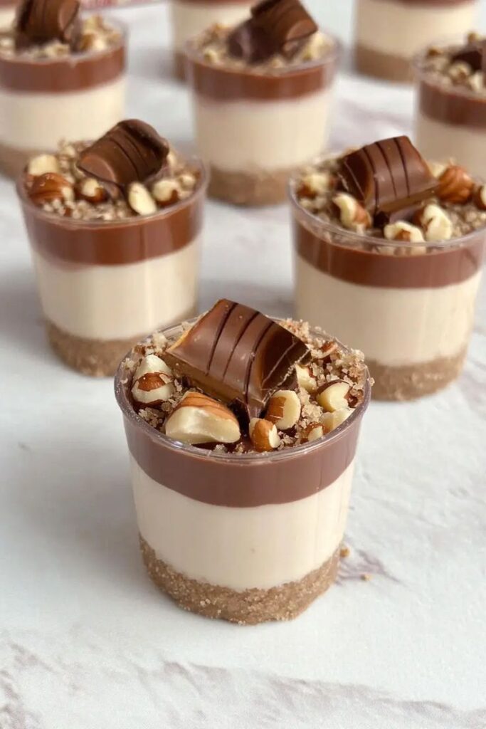 mini Kinder Bueno cheesecakes