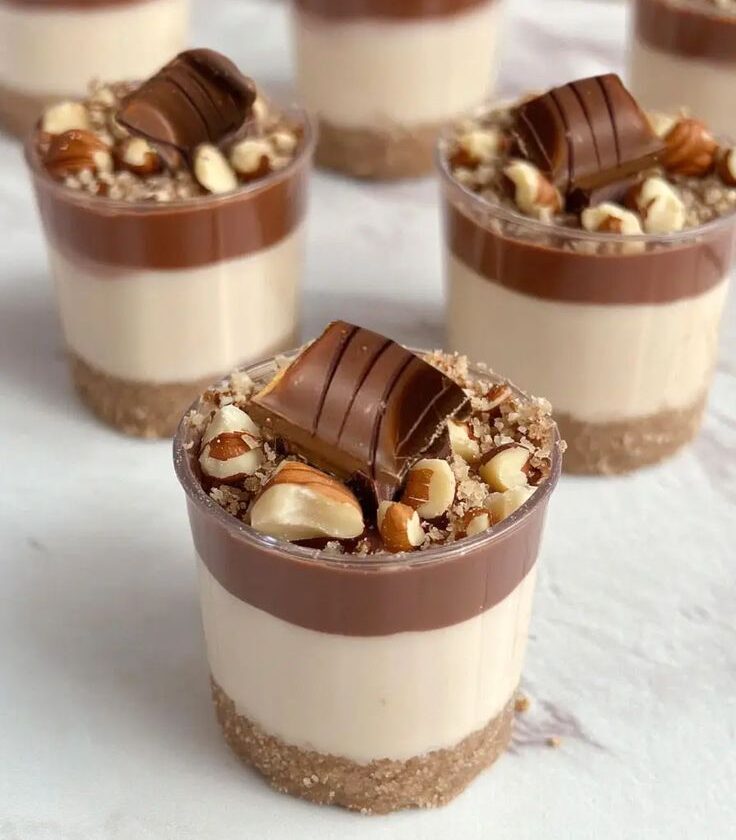 mini Kinder Bueno cheesecakes