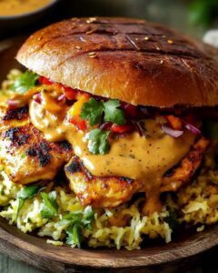 Chicken Burgers with Bang-Bang Sauce