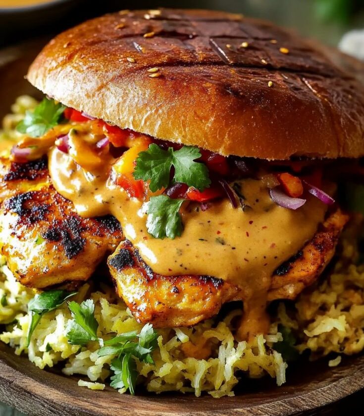 Chicken Burgers with Bang-Bang Sauce