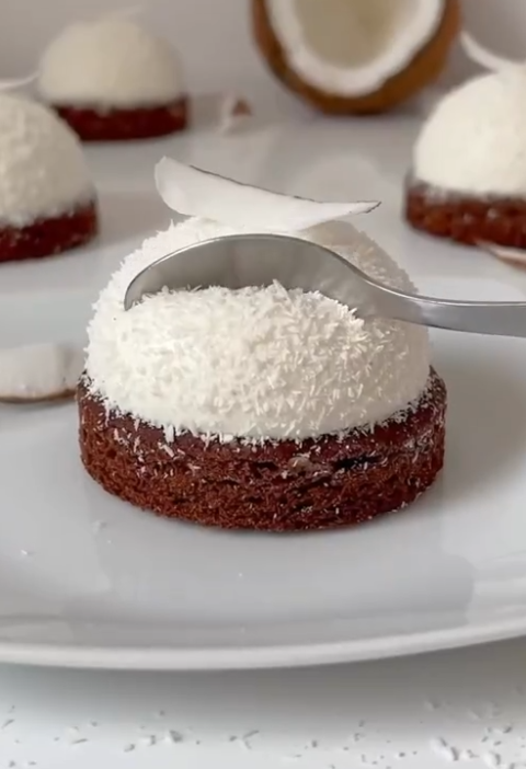 Coconut Dome with Chocolate Spread