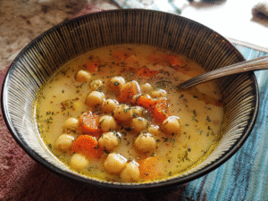 Garlic Chickpea Soup