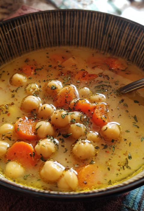 Garlic Chickpea Soup