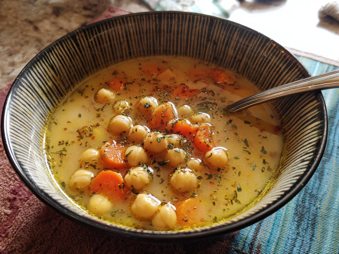 Garlic Chickpea Soup