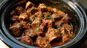 Slow Cooker Garlic Butter Beef Bites