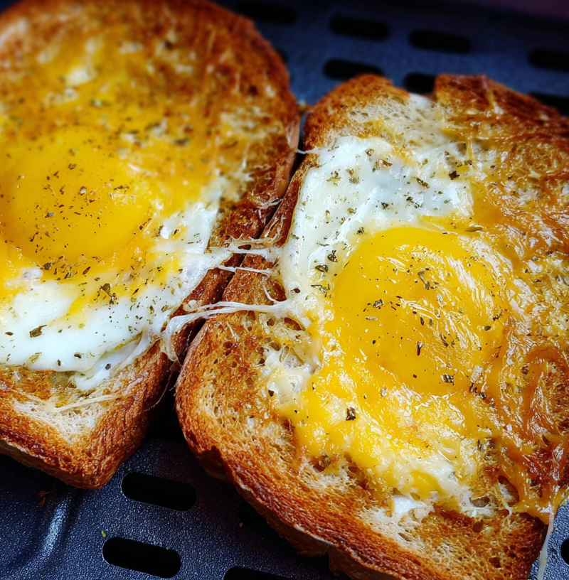 Air Fryer Egg and Cheese Toast