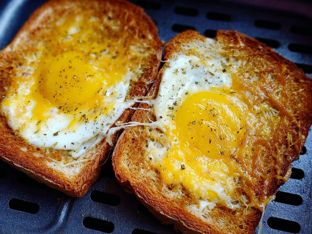 Air Fryer Egg and Cheese Toast