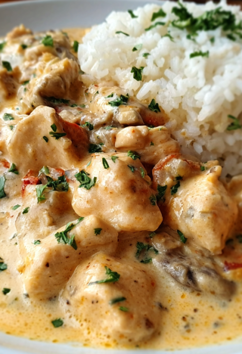Creamy Smothered Chicken and Rice