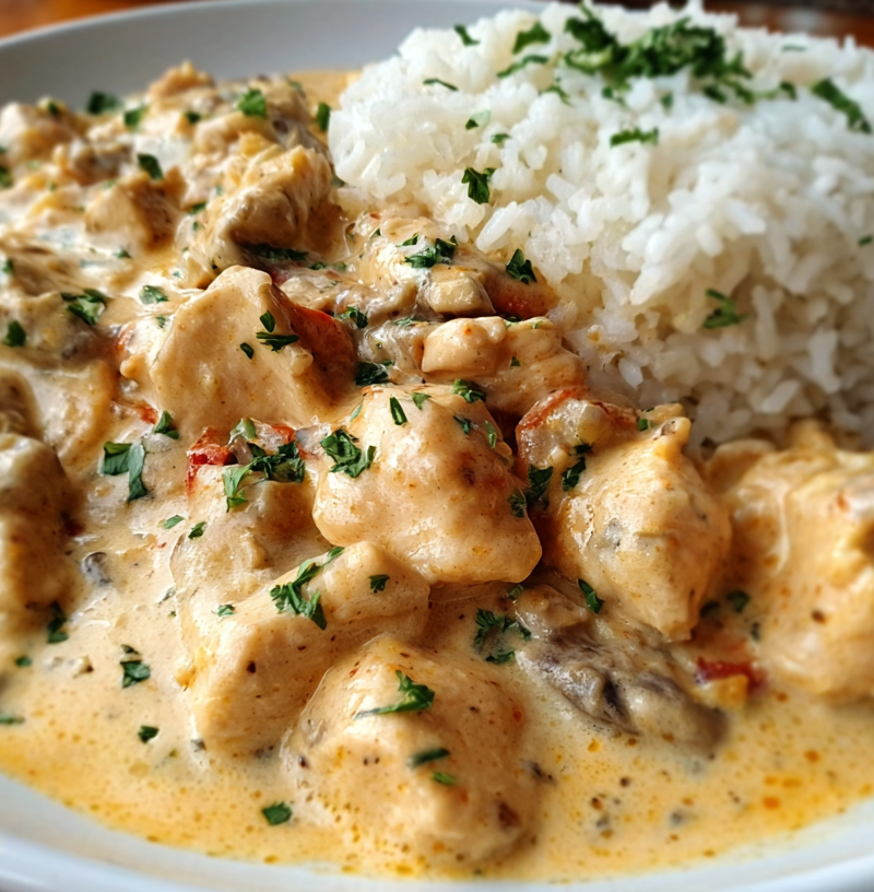 Creamy Smothered Chicken and Rice
