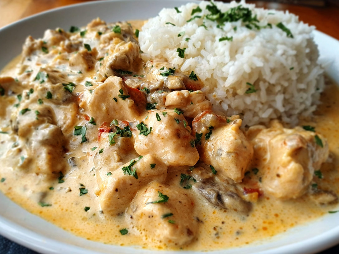 Creamy Smothered Chicken and Rice