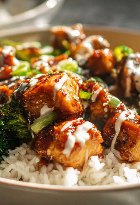 Delicious Sticky Chicken Rice Bowls