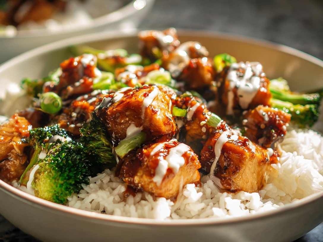 Delicious Sticky Chicken Rice Bowls