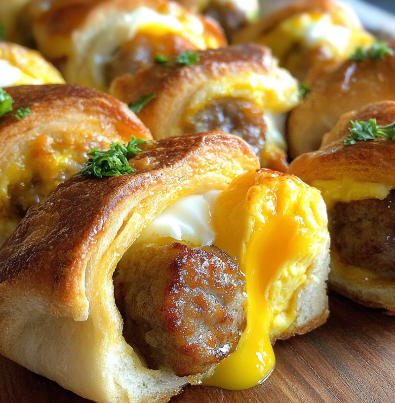 Sausage Egg Breakfast Rolls