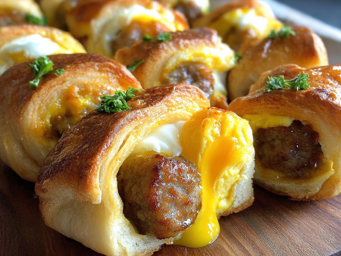 Sausage Egg Breakfast Rolls