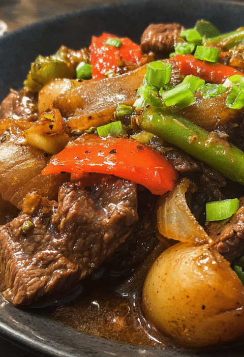 Crock Pot Pepper Steak