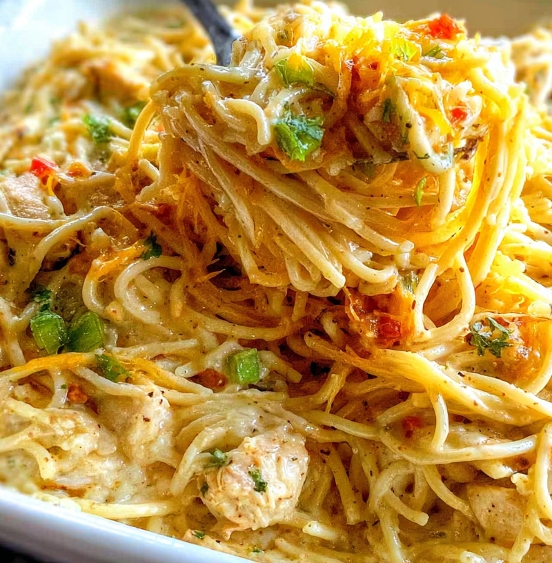 Southern Chicken Spaghetti Casserole