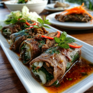 Thai Basil Beef Rolls